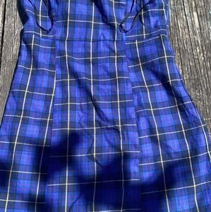 Forever 21 dark blue and black plaid mini dress